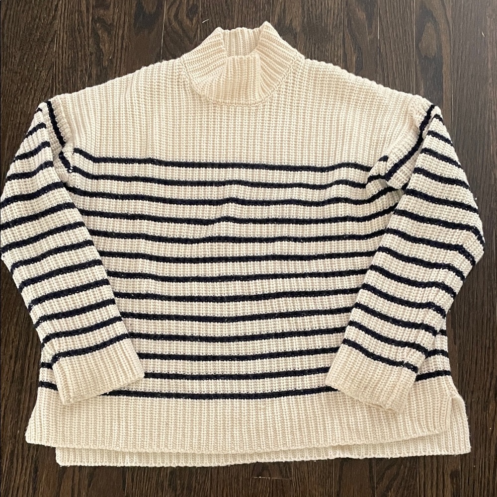 Alex Mill Cream and Navy Striped Sweater